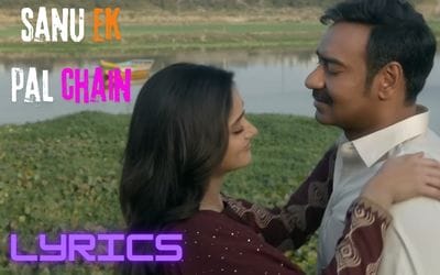sanu ek pal chain lyrics